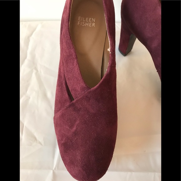 Eileen Fisher Peek Suede Bootie, Sangria - Picture 3 of 6
